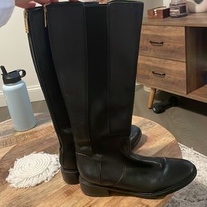 Tory Burch leather riding boots size 8.5 BLACK